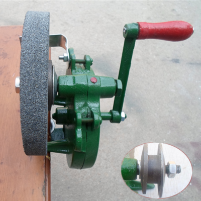 手摇砂轮机150毫米磨剪子磨菜刀磨刀机磨菜刀沙轮机砂轮架